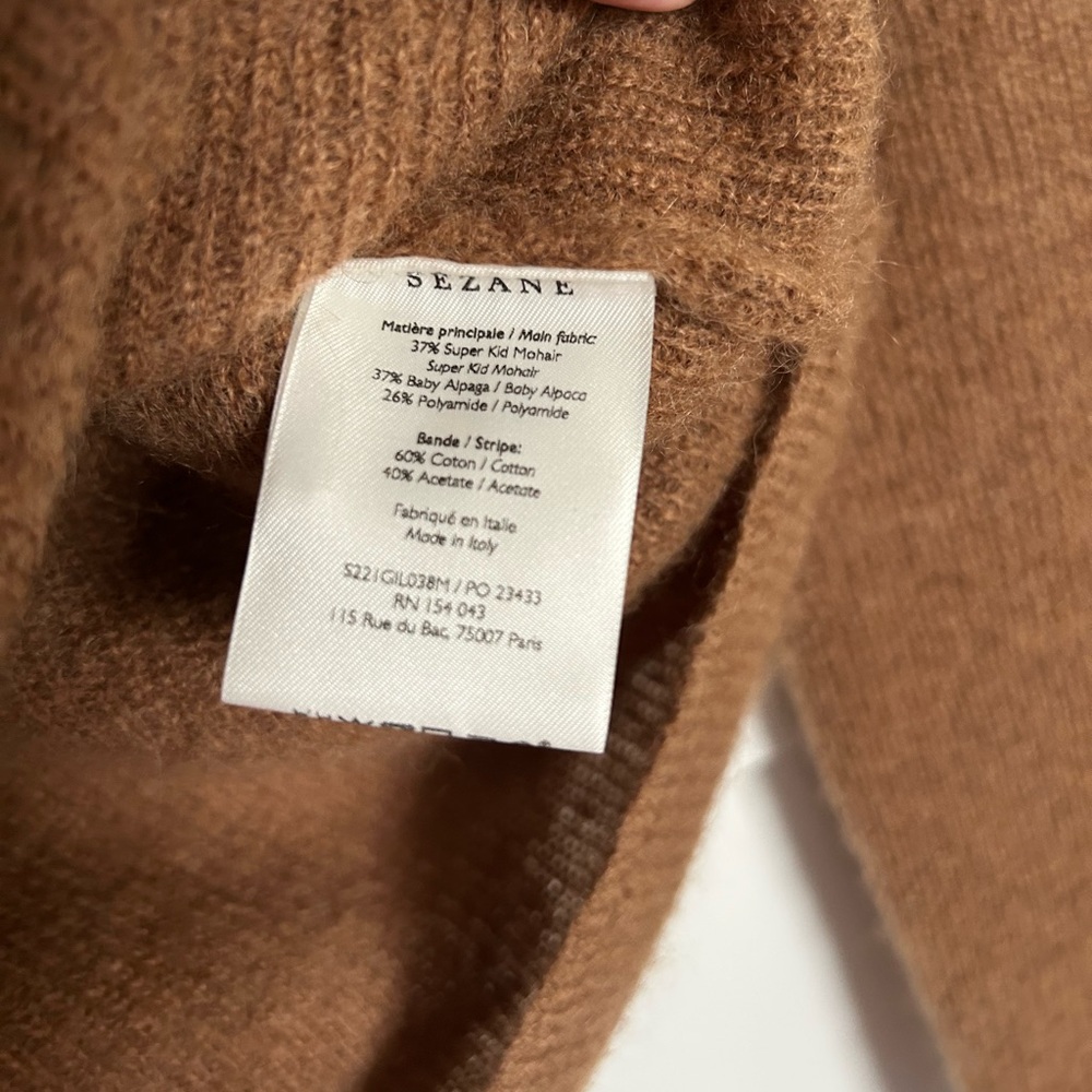 Sezane Gaspard Cardigan Camel XXS - Picture 4 of 8